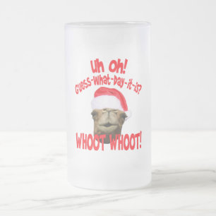 Hump Day Camel Christmas Frosted Glass Mug