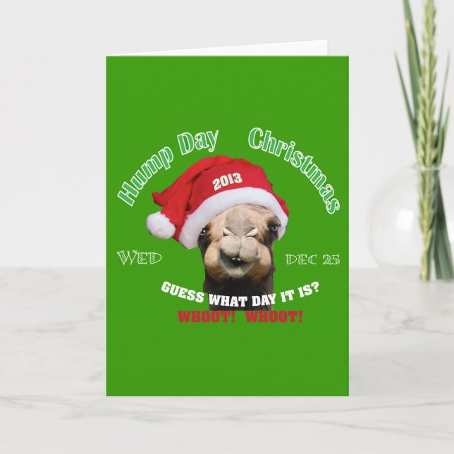 Hump Day Camel Christmas Holiday Card (Front)