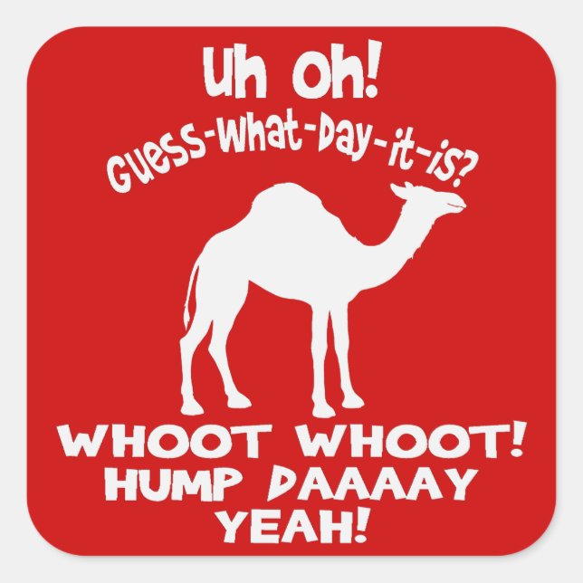 Hump Day Camel Stickers (Front)
