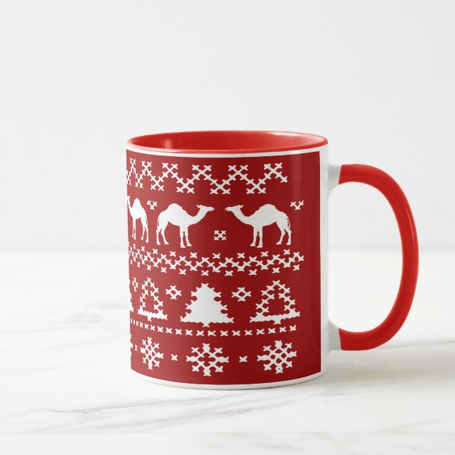 Hump Day Camel Ugly Christmas Sweater Mugs (Right)