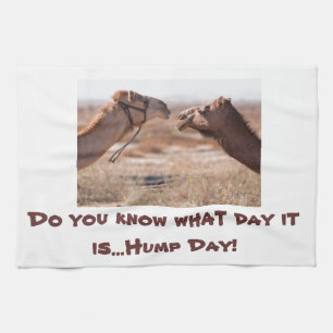 Hump Day Camels Tea Towel