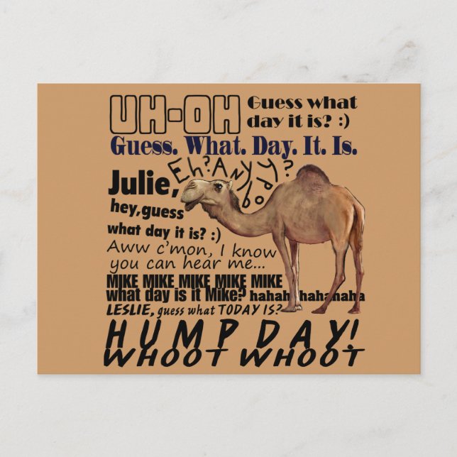 hump day! postcard (Front)