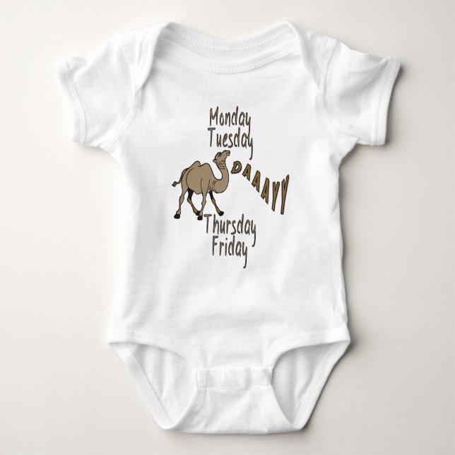 Hump Day Week Days Baby Bodysuit (Front)
