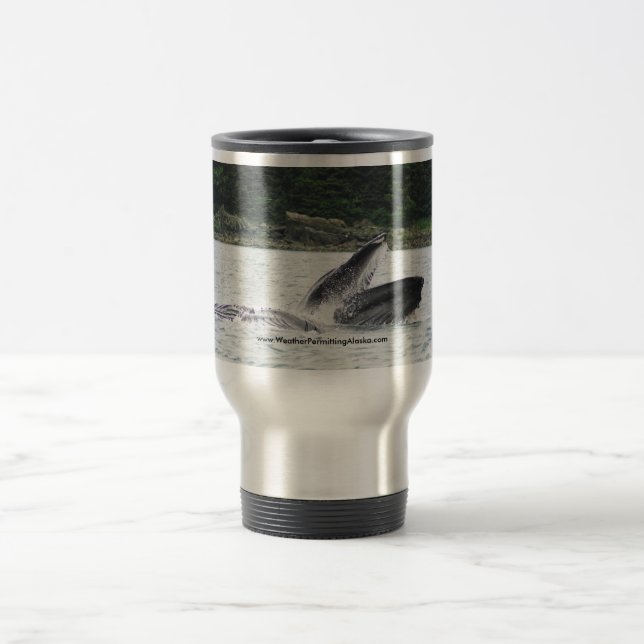 humpback_alaska_july 2008 (5), www.WeatherPermi... Travel Mug (Center)