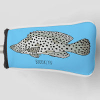 Humpback grouper fish cartoon illustration