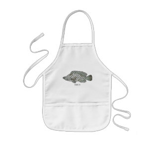 Humpback grouper fish cartoon illustration kids apron
