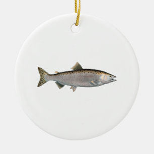 Humpback Salmon (ocean phase) Ceramic Tree Decoration