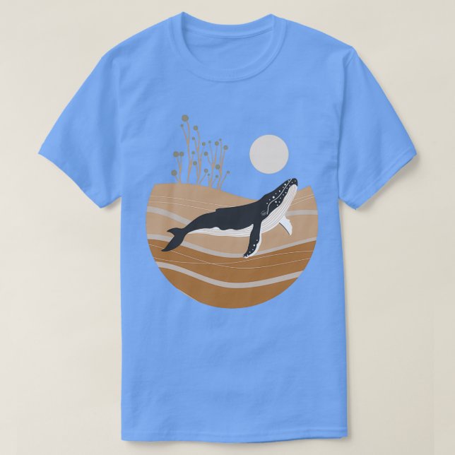 Humpback Sunset Ocean T-Shirt (Design Front)