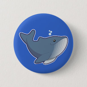 Humpback Whale 6 Cm Round Badge