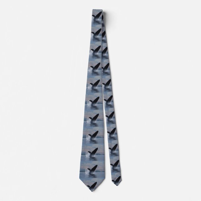 humpback whale breaching tie (Front)