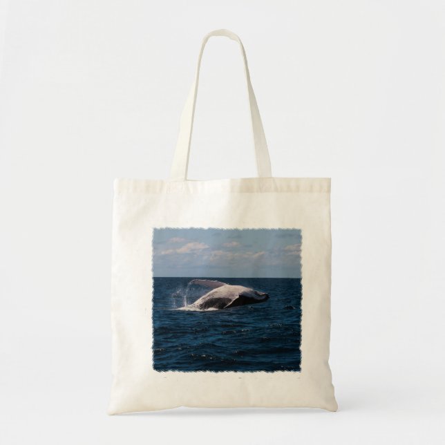 Humpback Whale Breaching - Tote Bag (Front)