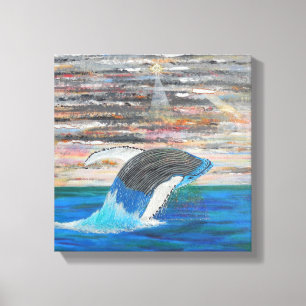 Humpback whale canvas print