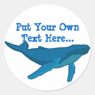 Humpback Whale Classic Round Sticker