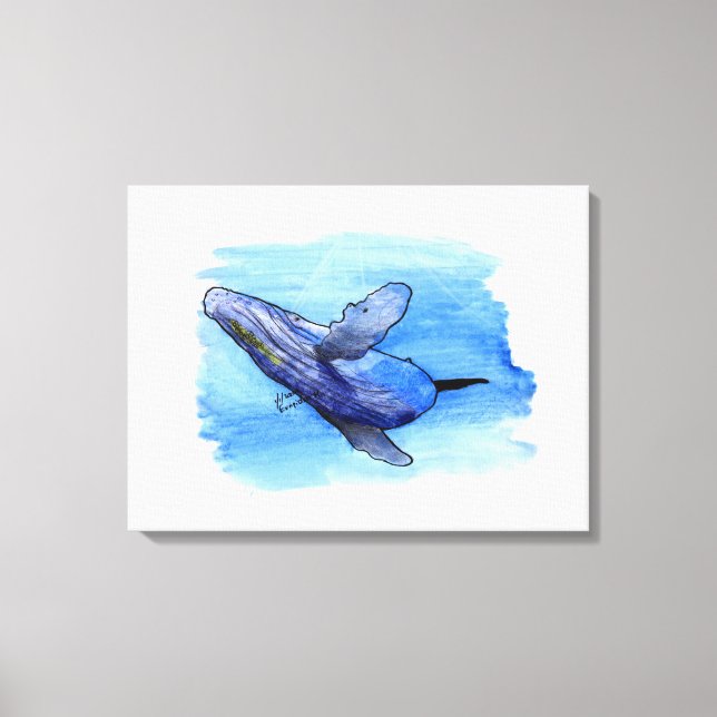 humpback whale drawing canvas (Front)