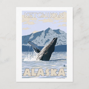 Humpback Whale - Ketchikan, Alaska Postcard