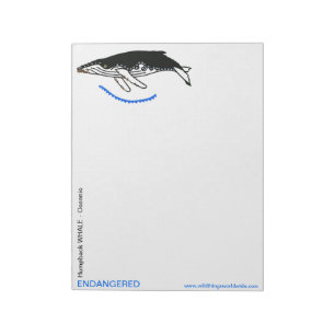 Humpback whale - notepad