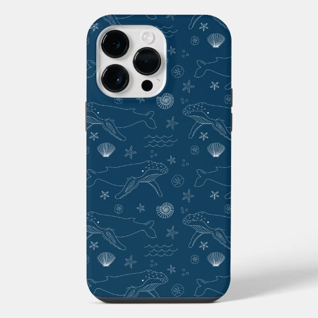 Humpback Whale Ocean Sea Shell  iPhone Case (Back)