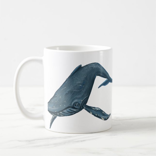 Humpback Whale Painting Coffee Mug (Left)