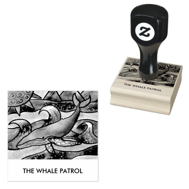Humpback Whale Rubber Stamp (Stamped)