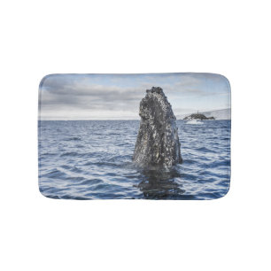 Humpback Whale Spyhops Hope Bay, Antarctica Bath Mat