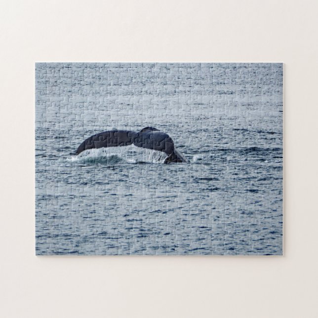 Humpback Whale Tail Alaska Photo Jigsaw Puzzle (Horizontal)