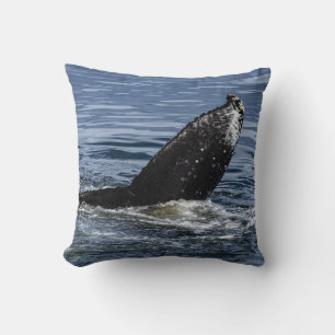 Humpback Whale Tail Close Up - Wildlife Photograph Cushion
