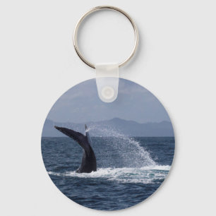 Humpback Whale Tail Splash Key Ring