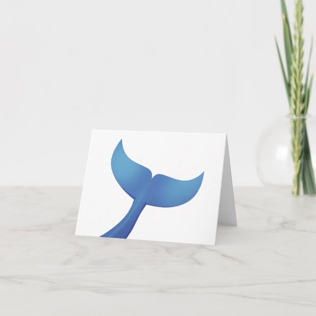 Humpback Whale Tail V2 Thank You Card (Front)
