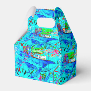 humpback whales candy tin favour box