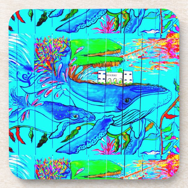 humpback whales coaster (Front)