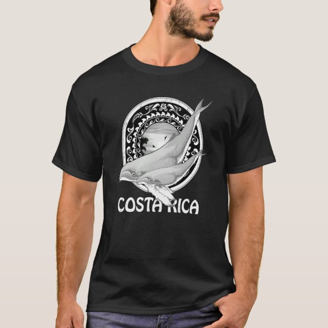 Humpback Whales Dive Costa Rica T-Shirt (Front)