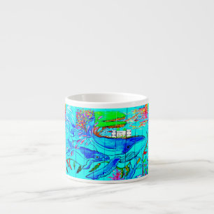 humpback whales espresso mug