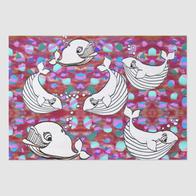  humpback whales tissue paper (Front)
