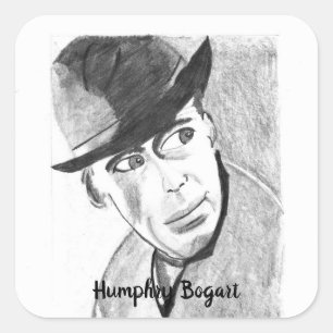 Humphrey Bogart Square Sticker