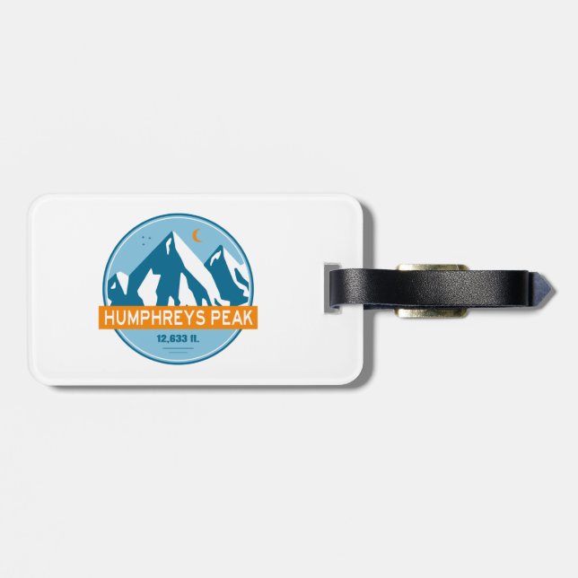 Humphreys Peak Arizona Stars Moon Luggage Tag (Back Horizontal)