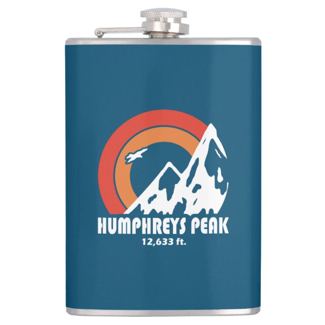Humphreys Peak Arizona Sun Eagle Hip Flask (Front)