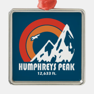 Humphreys Peak Arizona Sun Eagle Metal Tree Decoration
