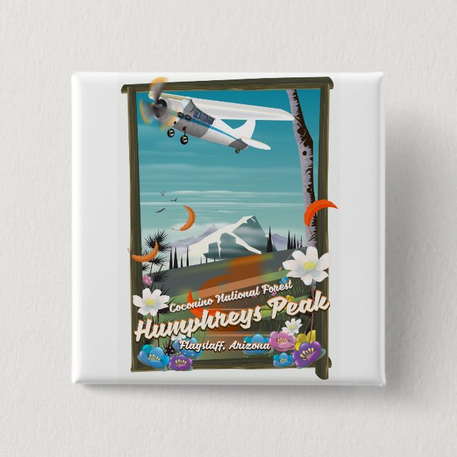 Humphreys Peak,Humphreys Peak,Flagstaff,Arizona 15 Cm Square Badge (Front)