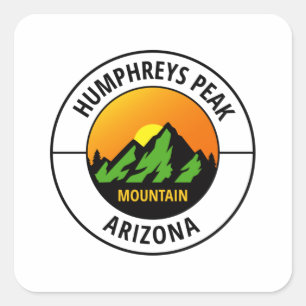 Humphreys Peak Mountain Arizona Square Sticker