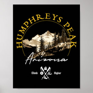 Humphreys Peak Retro Vintage Apparel Humphreys Pea Poster
