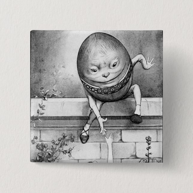 Humpty Dumpty 15 Cm Square Badge (Front)