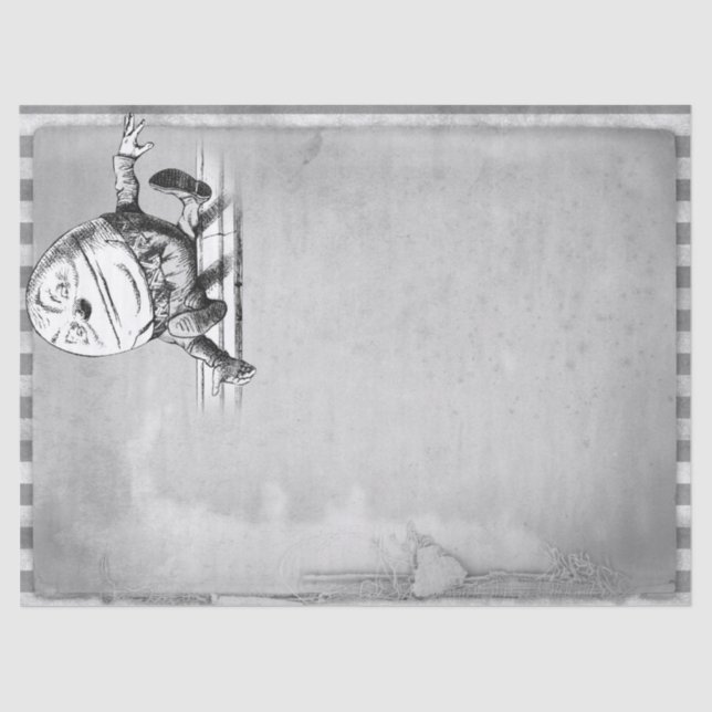 Humpty Dumpty Alice in Wonderland Decoupage Tissue Paper (Front)