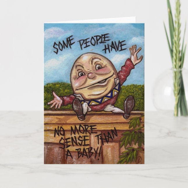HUMPTY DUMPTY Alice in Wonderland Note Card (Front)