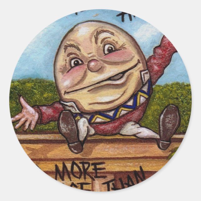 HUMPTY DUMPTY Alice in Wonderland Sticker (Front)