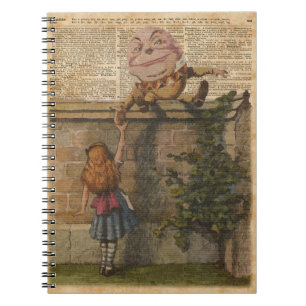Humpty Dumpty & Alice Vintage Book Illustration