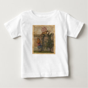 Humpty Dumpty & Alice Vintage Book Illustration Baby T-Shirt
