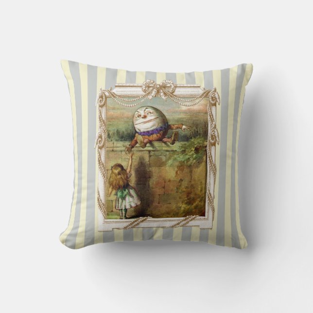 Humpty Dumpty and Alice Cushion (Front)