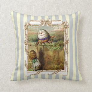 Humpty Dumpty and Alice Cushion