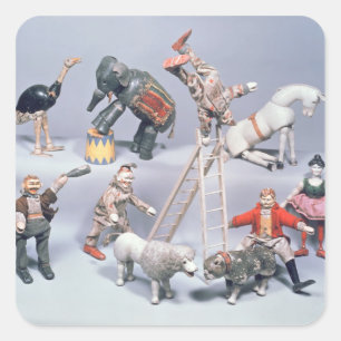 Humpty Dumpty Circus acrobats and menagerie Square Sticker