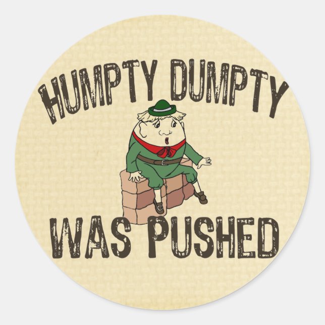 Humpty Dumpty Classic Round Sticker (Front)